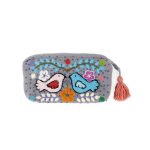 Trousse andine brodée à la main en 100% laine