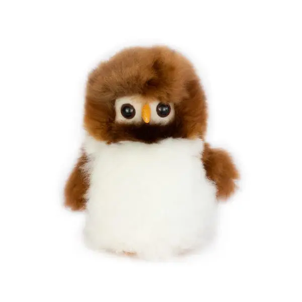 Handmade alpaca fur plush. Owl shape “Killary”. Height: 25 cm. - Image 2