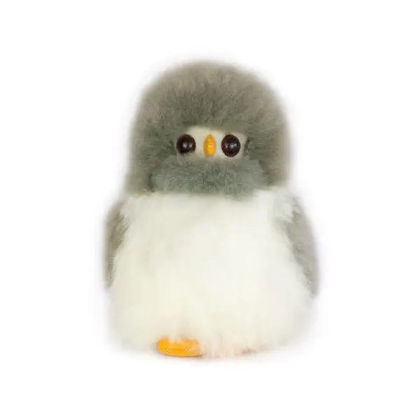 Handmade alpaca fur plush. Owl shape “Killary”. Height: 25 cm. - Image 3