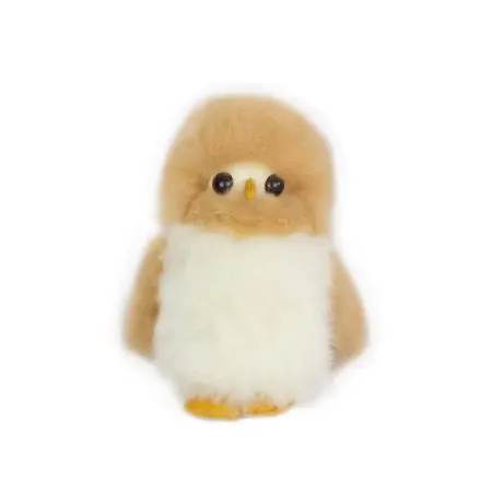 Handmade alpaca fur plush. Owl shape “Killary”. Height: 25 cm. - Image 5