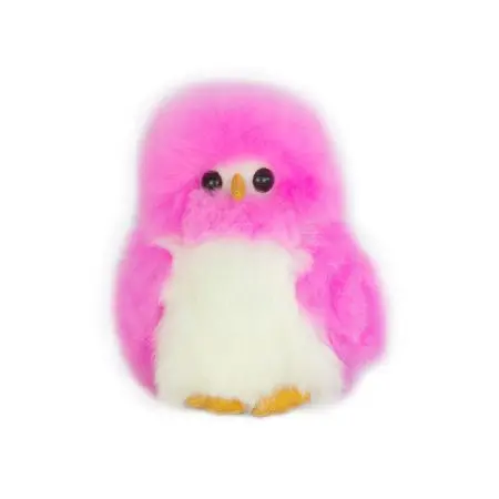 Handmade alpaca fur plush. Owl shape “Killary”. Height: 25 cm. - Image 4