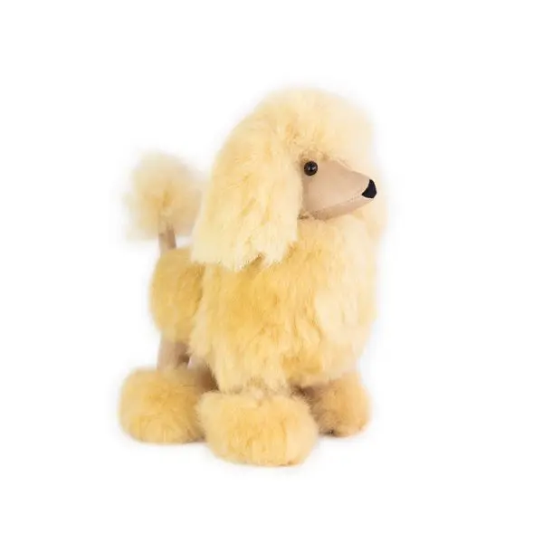 Handmade alpaca fur plush. Poodle shape “Achik”. Height: 30 cm. - Image 3