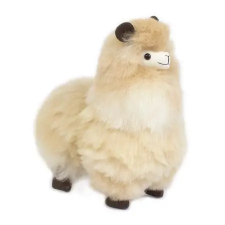 Peluche en fourrure d'alpaga faite à la main. Forme alpaga “Kusa”. Hauteur: 24 cm. - Image 5