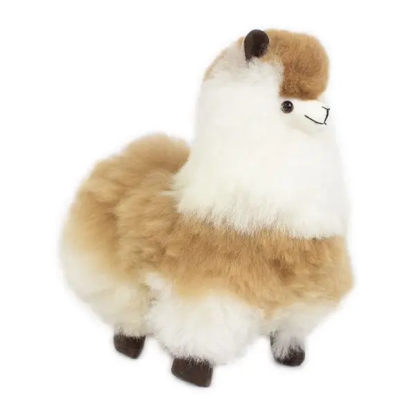Peluche en fourrure d'alpaga faite à la main. Forme alpaga “Kusa”. Hauteur: 24 cm. - Image 7