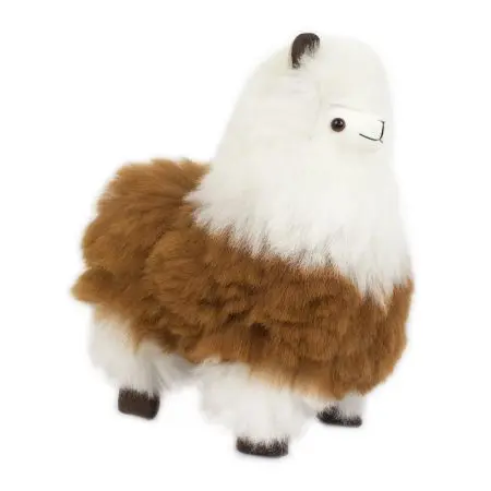 Peluche en fourrure d'alpaga faite à la main. Forme alpaga “Kusa”. Hauteur: 24 cm. - Image 9