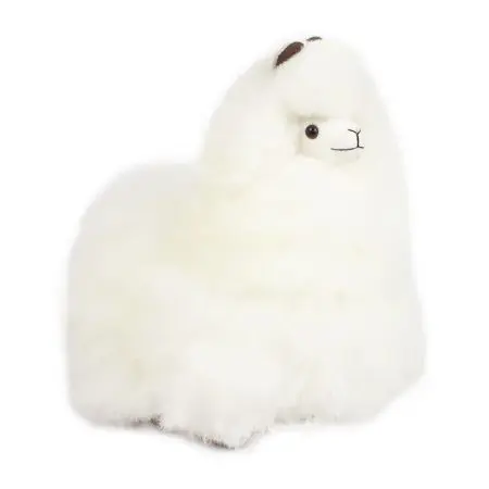 Peluche en fourrure d'alpaga faite à la main. Forme alpaga “Kusa”. Hauteur: 24 cm. - Image 3