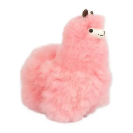 Peluche en fourrure d'alpaga faite à la main. Forme alpaga “Kusa”. Hauteur: 24 cm. - Image 10