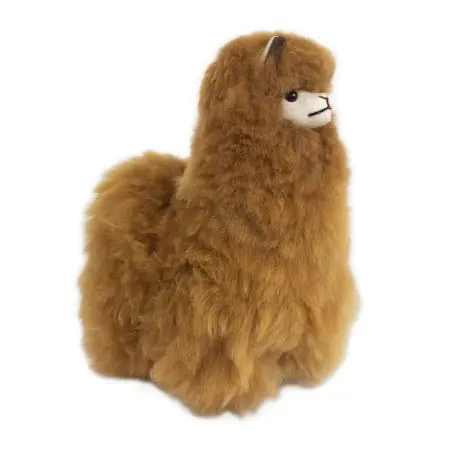 Peluche en fourrure d'alpaga faite à la main. Forme alpaga “Kusa”. Hauteur: 24 cm. - Image 6
