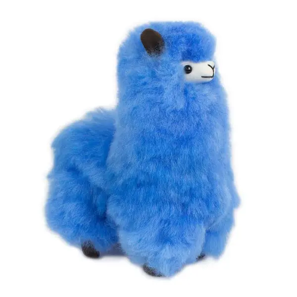 Peluche en fourrure d'alpaga faite à la main. Forme alpaga “Kusa”. Hauteur: 24 cm. - Image 2