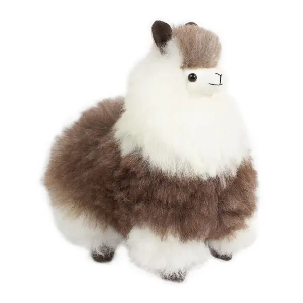 Peluche en fourrure d'alpaga faite à la main. Forme alpaga “Kusa”. Hauteur: 24 cm. - Image 8