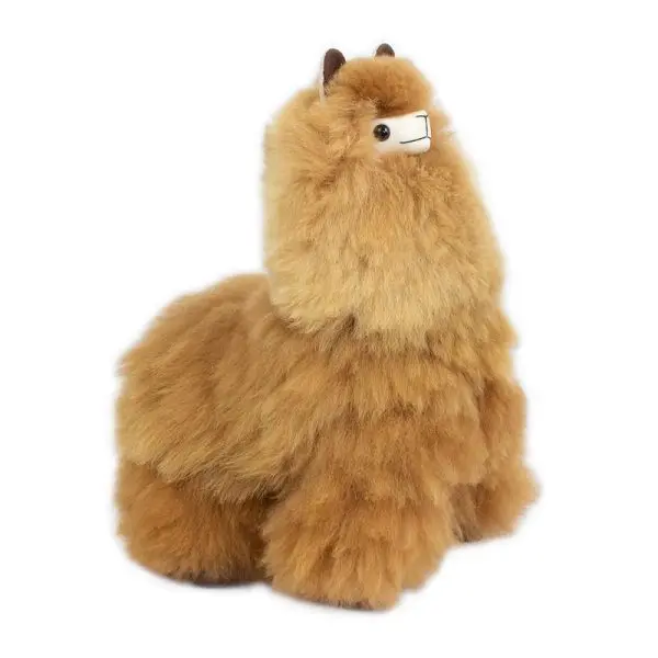 Peluche en fourrure d'alpaga faite à la main. Forme alpaga “Nina”. Hauteur: 30 cm. - Image 3