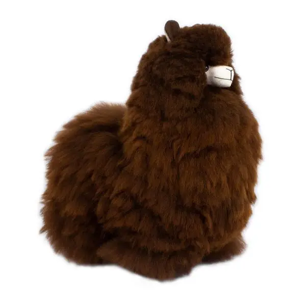 Peluche en fourrure d'alpaga faite à la main. Forme alpaga “Nina”. Hauteur: 30 cm. - Image 4