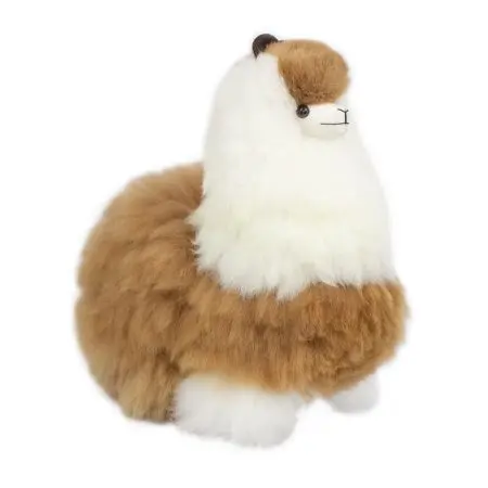 Peluche en fourrure d'alpaga faite à la main. Forme alpaga “Nina”. Hauteur: 30 cm. - Image 5