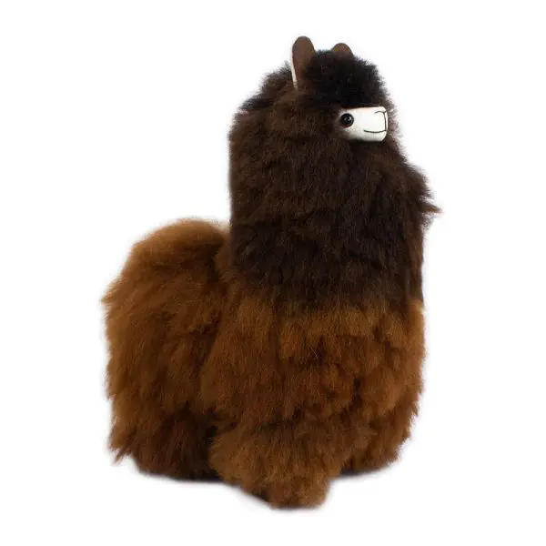 Peluche en fourrure d'alpaga faite à la main. Forme alpaga “Nina”. Hauteur: 30 cm. - Image 6
