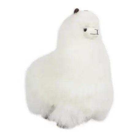 Peluche en fourrure d'alpaga faite à la main. Forme alpaga “Nina”. Hauteur: 30 cm. - Image 10