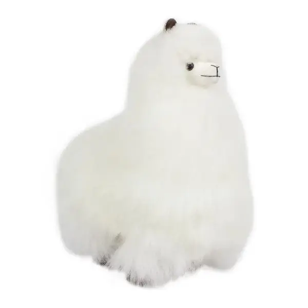 Peluche en fourrure d'alpaga faite à la main. Forme alpaga “Nina”. Hauteur: 30 cm. - Image 10