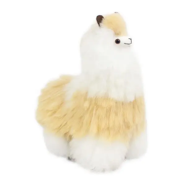 Peluche en fourrure d'alpaga faite à la main. Forme alpaga “Nina”. Hauteur: 30 cm. - Image 2