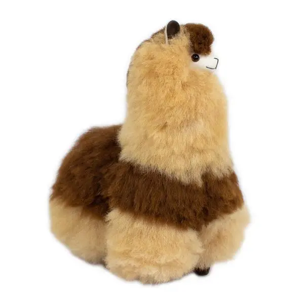 Peluche en fourrure d'alpaga faite à la main. Forme alpaga “Nina”. Hauteur: 30 cm. - Image 9