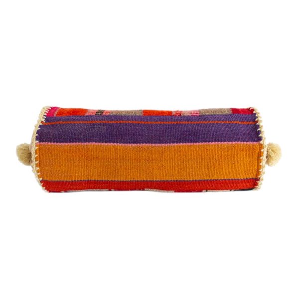 Set of 2 one-of-a-kind handmade colorful vintage pillow cover from sheep wool. Different shapes and sizes. - Image 3