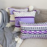 Ensemble de 3 housses de coussin andines faites à la main en laine. Différentes formes et tailles.