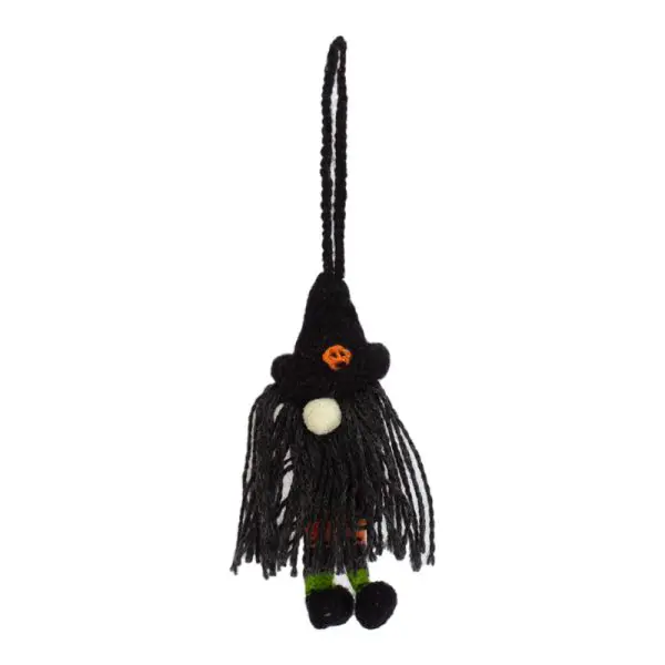 Ensemble de 3 ornements brodés d’Halloween faits à la main. Fabriqué avec des fibres naturelles. - Image 4