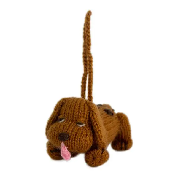 Set of 3 Handmade X-mas knitted ornaments. Made with natural fibers. - Image 2