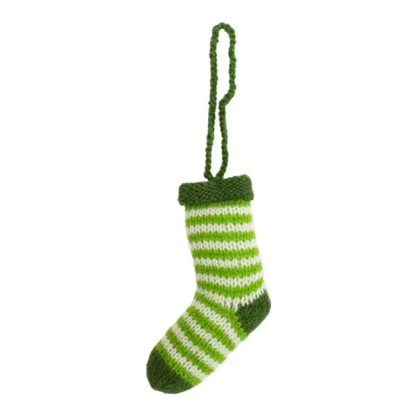 Set of 2 Handmade X-mas knitted ornaments. Made with natural fibers. - Image 2
