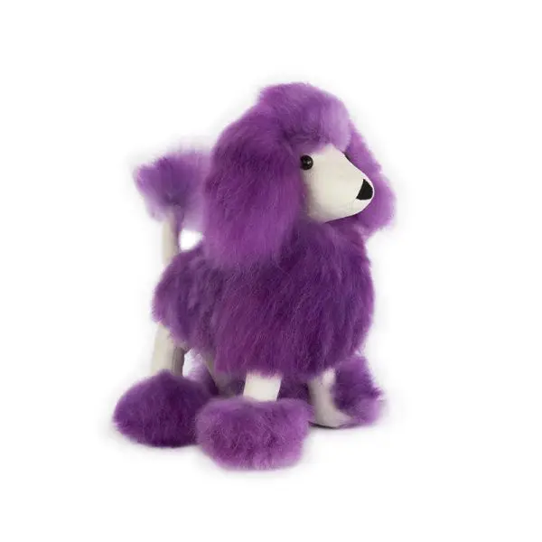 Handmade alpaca fur plush. Poodle shape “Achik”. Height: 30 cm. - Image 2
