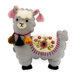 Coussins en forme de lama en laine. Différentes formes et tailles.